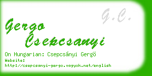 gergo csepcsanyi business card