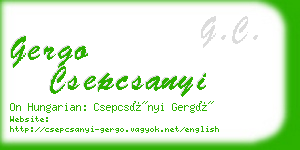 gergo csepcsanyi business card